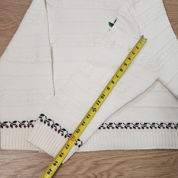 Cabelas Sweater Womens XL Chunky Knit Embroidered With Birds Vintage 90's - Picture 6 of 12